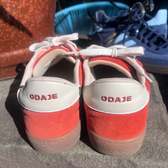 Orange womens sneakers European brand ODJAE Lucia - Picture 1 of 5